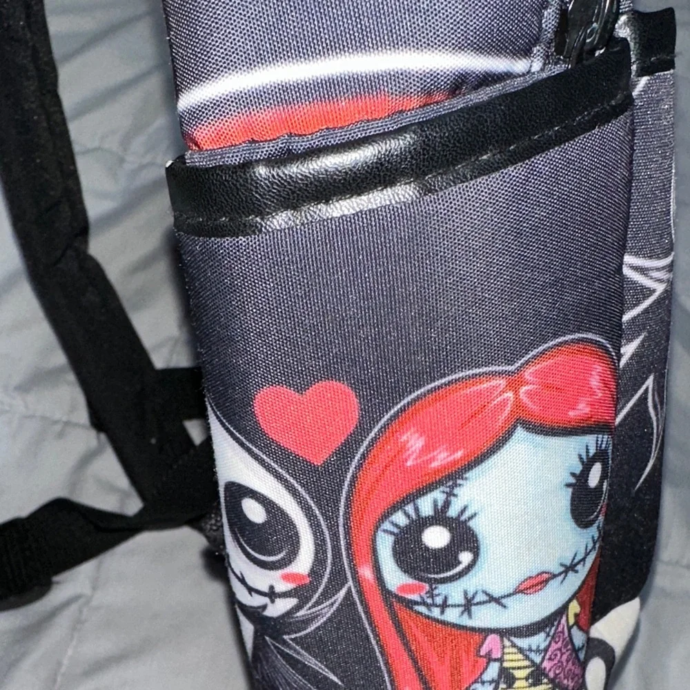 Loungefly Nightmare Before Christmas Black Backpack w/ Jack Skellington & Sally